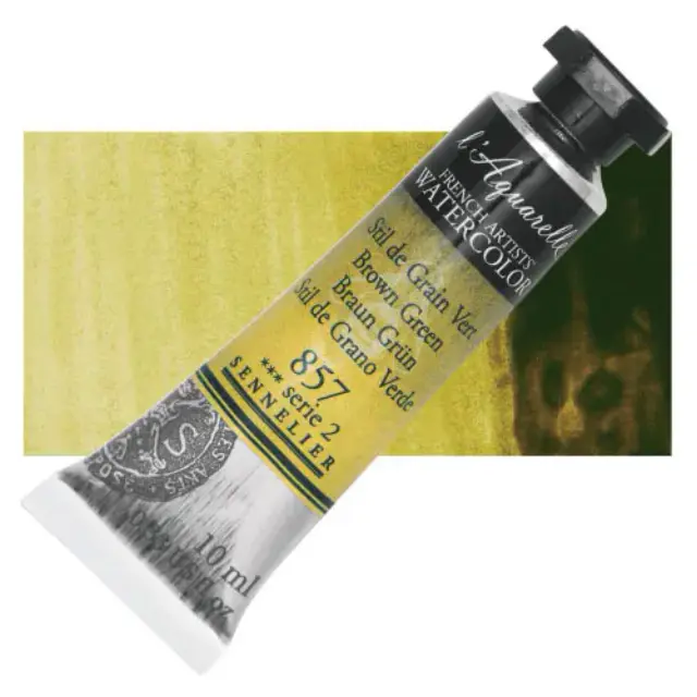 Χρώμα Ακουαρέλας Sennelier l Aquarelle Σωληνάριο 10ml - 857 Brown Green