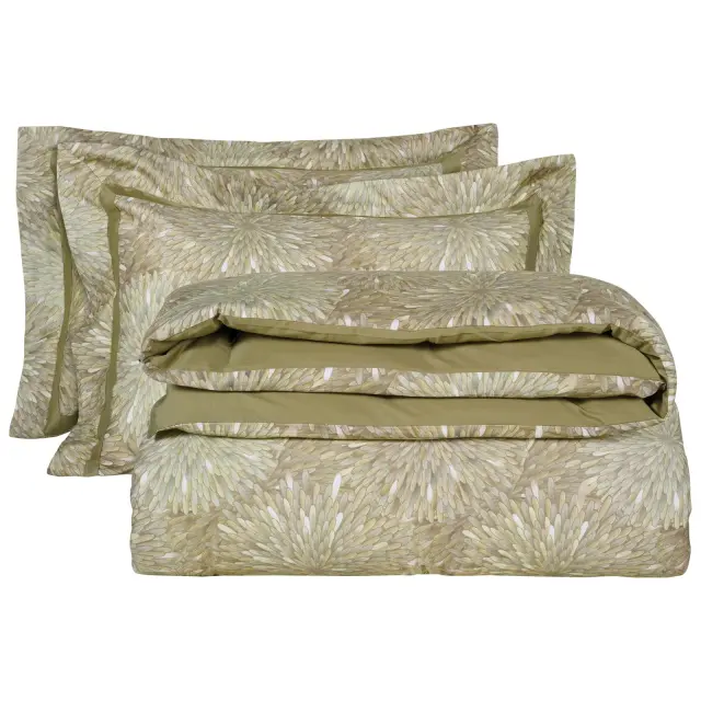 Σεντόνια σετ υπέρδιπλα 240x270, 50x70+7 Olive - Grey 1690 Das Home 3