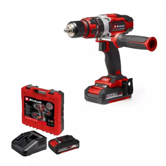 Einhell 4513935 - Δραπανοκατσάβιδο Μπαταρίας Κρουστικό TE-CD 18/48 Li-i με 2 Μπαταρίες 2.0Ah (2x 2.0Ah) + Φορτιστή + Βαλίτσα