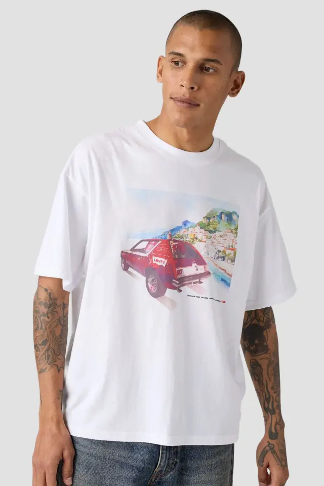 Gr Boxy Tee Whites COASTAL CREATIVE DENIM GREMLIN 2 WHITE PLUS - L 3