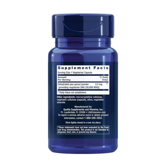 Life Extension Food Sensitivity Relief with Diamine Oxidase (DAO) 2