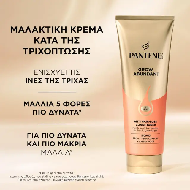 Pantene Pro-V Grow Abundant Anti-Hair Loss Conditioner, Μαλακτική Κρέμα Μαλλιών Κατά της Τριχόπτωσης 250ml 2