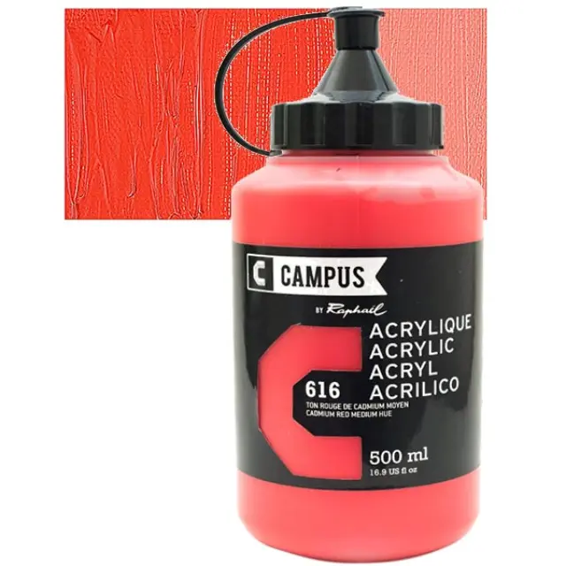 Ακρυλικό Raphael Campus - 616 Cadmium Red Medium Hue - 500ml