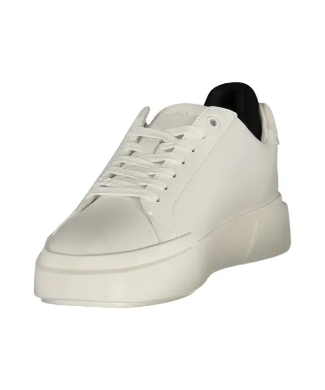 Calvin Klein - Γυναικεία Sneakers Chunky Lace-up Leather HW0HW03224-01W Λευκό 3