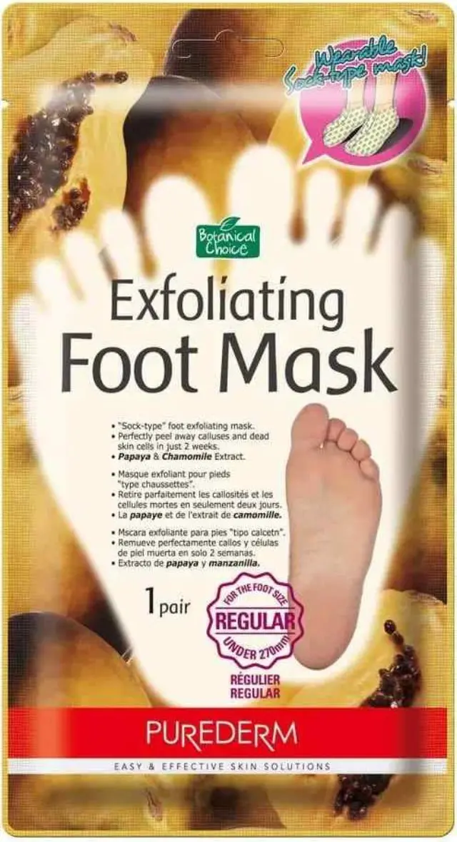 Purederm Botanical Choice Exfoliating Foot Mask Μάσκα Ποδιών Για Απολέπιση 1 Ζεύγος