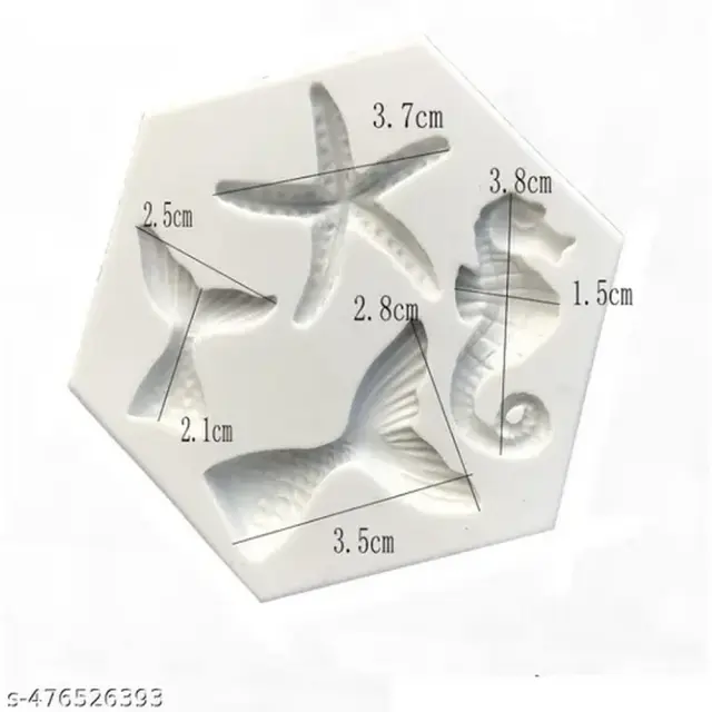 Καλούπι Σιλικόνης, Θαλασσινά στοιχεία, 8.7x1cm 2
