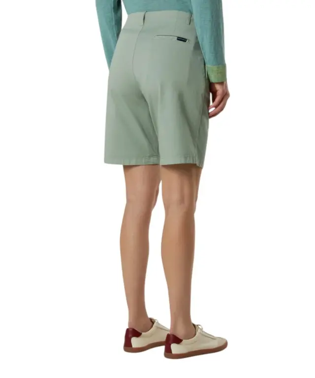 North Sails - Γυναικεία Βερμούδα High-waisted chino 074792-000-0428 Πράσινο Ανοιχτό 3