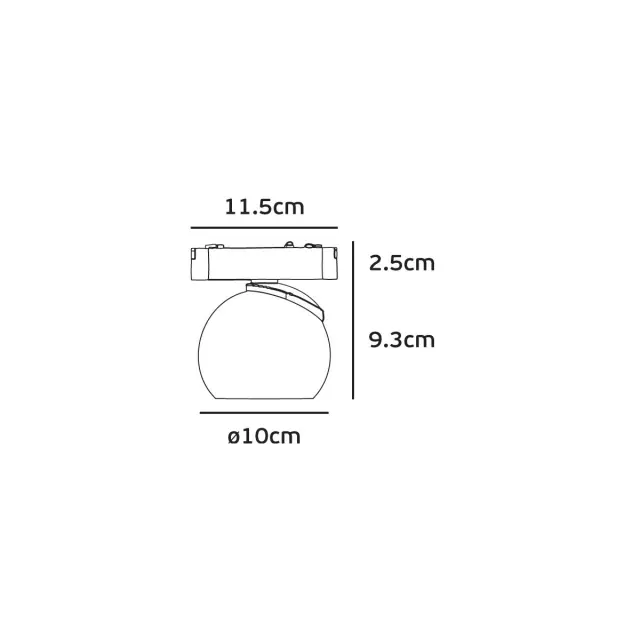 Bisqit Φωτιστικό μαγνητικής ράγας 40V LED 12W 2700K-6000K 753lm 24° μαύρο 2