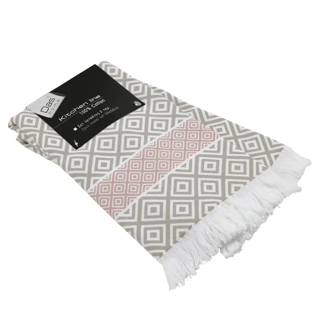 Σετ 2Τεμ Πετσέτες Κουζίνας 30x50 Das Home 0894 Taupe-Nude 100% βαμβακερό 2