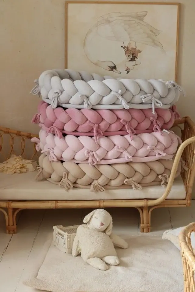 Βελούδινη Βρεφική Φωλιά 2 σε 1 Light Pink - Supelkowelove 3