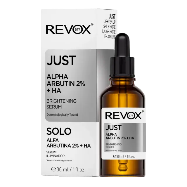 Revox Just Alpha Arbutin 2% + HA Ενυδατικό & Αντιγηραντικό Serum Προσώπου με Υαλουρονικό Οξύ για Αποτοξίνωση & Λάμψη 30ml