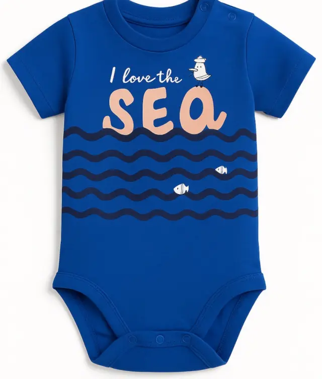 Κορμάκι Κοντομάνικο I Love the Sea Venere Blue 8010609 - 18 M (86cm)