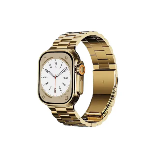 M9 Ultra Plus 49mm Smartwatch με Παλμογράφο Χρυσό