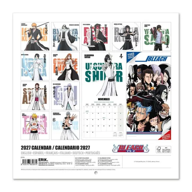 HMEΡΟΛΟΓΙΟ ΤΟΙΧΟΥ BLEACH 2027 30X30 CALENDAR CP27034 2