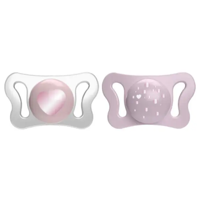 Chicco Micro PhysioForma Πιπίλες Ροζ 0–2 Μηνών 2τμχ