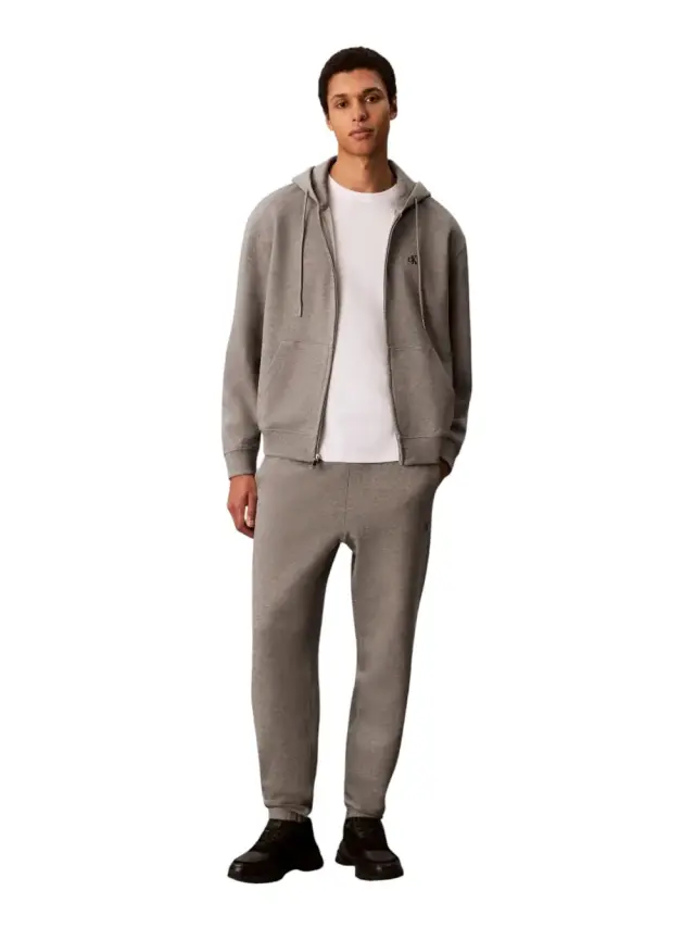 Calvin Klein - Ανδρικό Παντελόνι Φόρμας Eu 350Terry Monogram Regular Fit LV04RD241G-P7E Γκρι