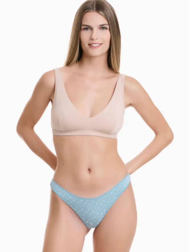 Walk γυναικείο σετ 2τμχ σλιπ RIO bamboo με σχέδια W2018-43-1 2