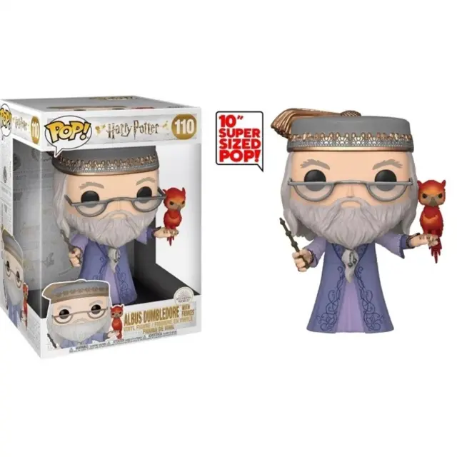 Φιγούρα Funko Pop! Movies: Harry Potter - Dumbledore w/Fawkes #110 Supersized 10"​ (25cm)