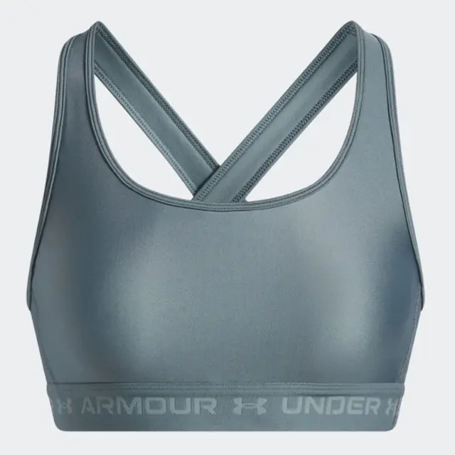 Under Armour Crossback Mid Bra (1361034-587) - Πετρόλ 2