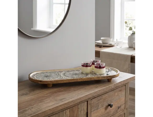 Δίσκος Σερβιρίσματος Home Deco Factory από Ξύλο Mango, με διαστάσεις 50x18x5cm KA0708