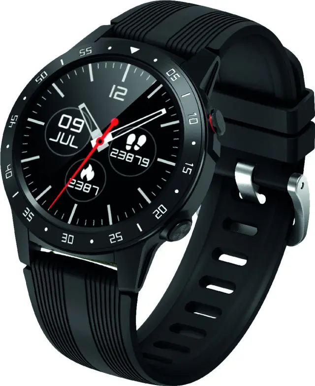 Maxcom Smartwatch FitGo FW37 Argon IP67 320mAh Μαύρο Silicon Band