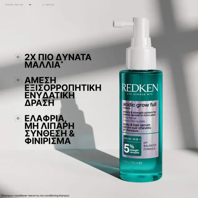 Acidic Grow Full System Serum Αναζωογόνησης & Ενυδάτωσης 100ml 2