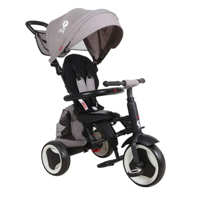 QPlay Rito Plus Eva Αναδιπλούμενο Τρίκυκλο Ποδήλατο Grey 10+ Μηνών