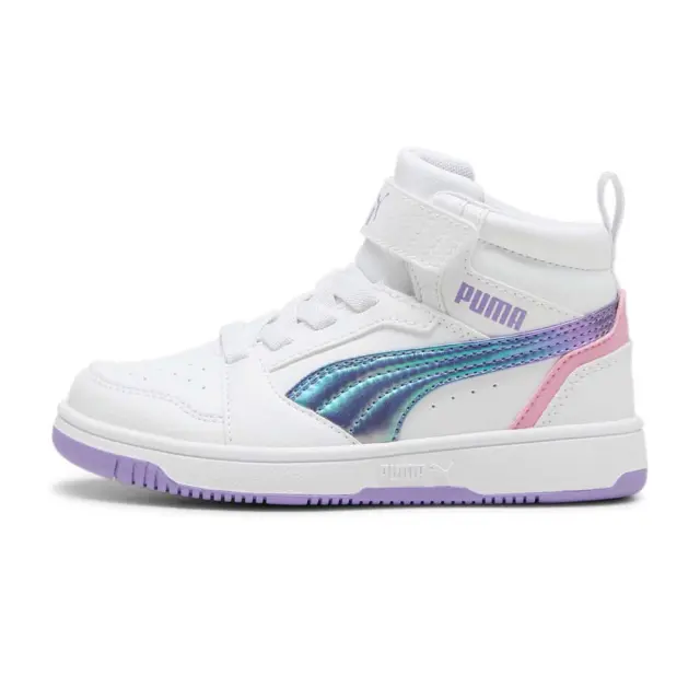 Puma Girl's Rebound V6 Mid Bouncy Sky AC+ (PS) Άσπρο - Μωβ 398726-01 (Puma)