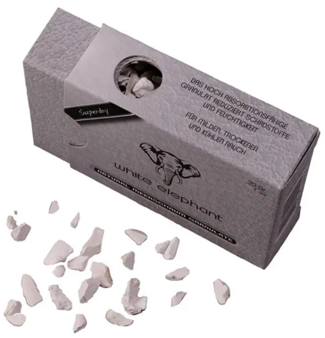 White Elephant Meerschaum Granulate - Απορροφητικοί Φυσικοί Κόκκοι για Πίπες (30g) 2