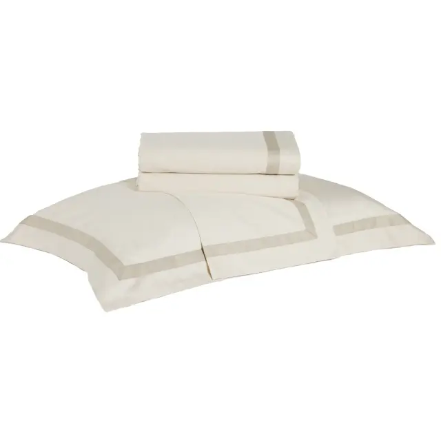 Σετ Σεντόνια 250x270 King Size Executive Das Home 1699 Ivory Χωρίς Λάστιχο100% Βαμβακοσατέν 3