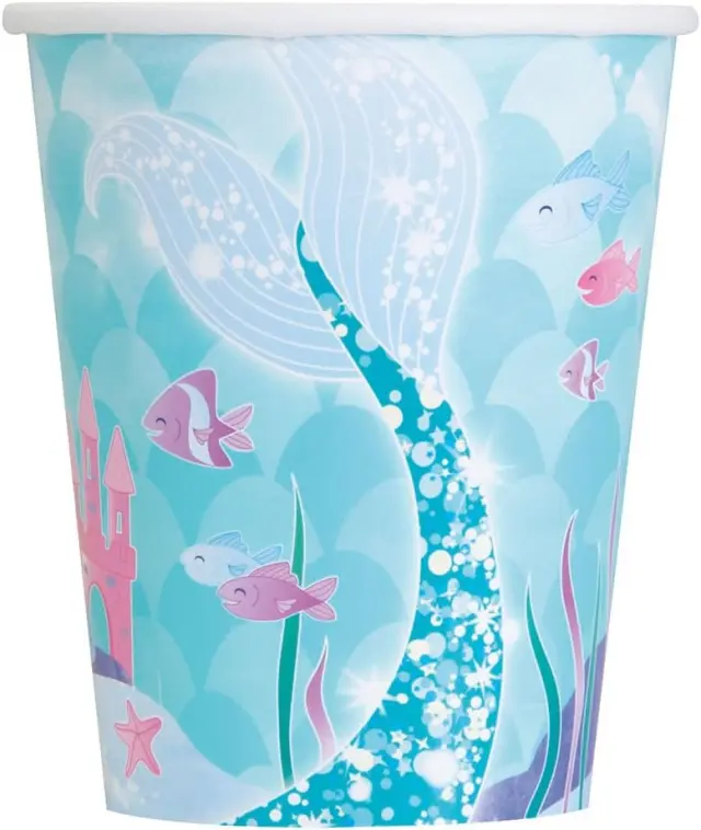 Ποτήρια Χάρτινα Γοργόνα 266ml. - Mermaid / 8 τεμ
