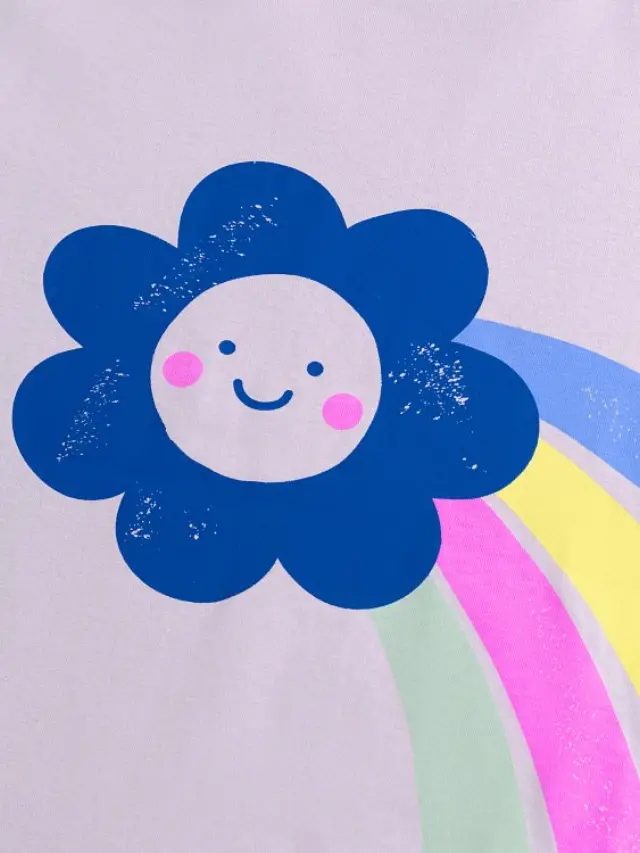 Παιδική Μπλούζα για Κορίτσια Rainbow Flower ΜΩΒ 2