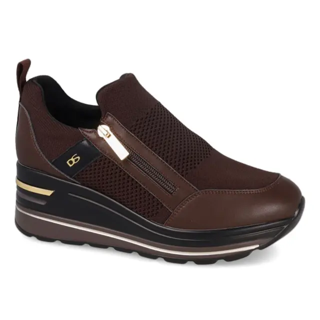 Donna Serena Sneakers Γυναικείο δέρμα/ύφασμα Καφέ DSE/5719 TDM - 38