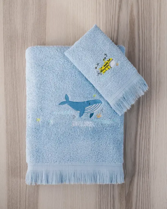 Σετ 2Τ Πετσέτες Παιδικές 30x50-70x140 400gsm Nima Sea Adventure Blue 100% βαμβακερό