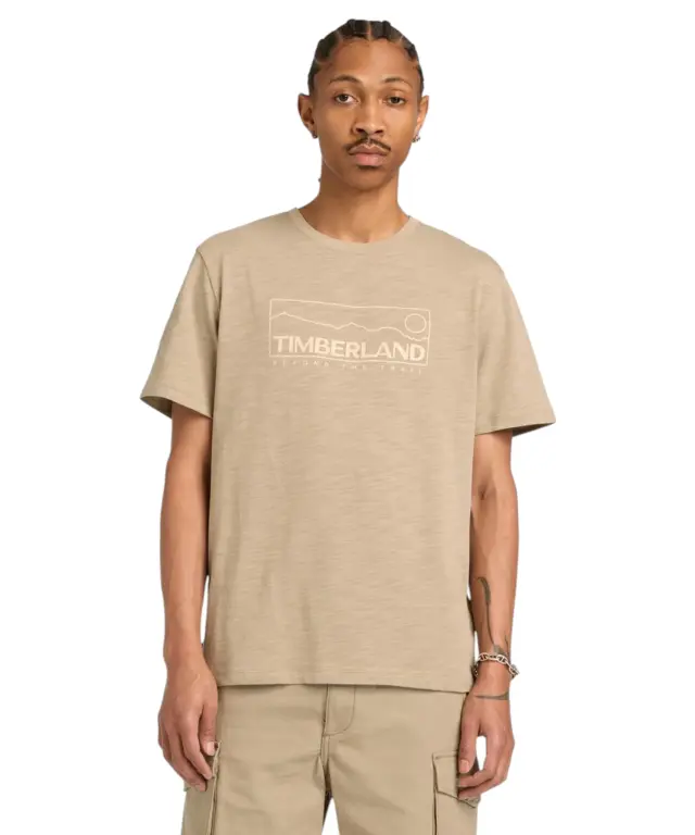Timberland - Ανδρικό T-shirt Outlined Graphic Ss Tee Laurel Oak TB0A41XF-DH5 Μπεζ - XL 3