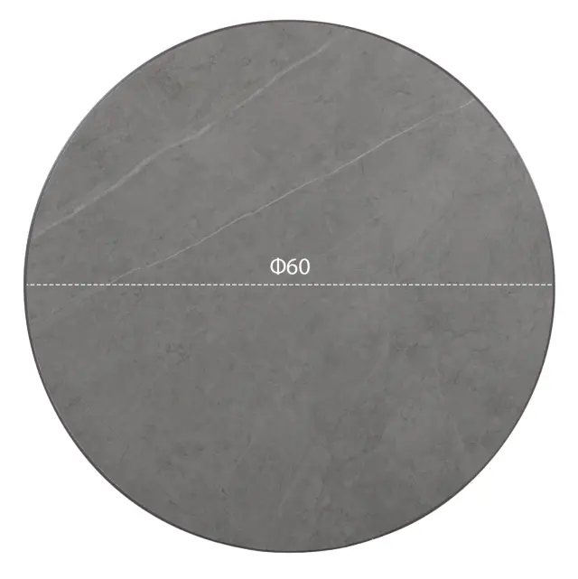 ΕΠΙΦΑΝΕΙΑ ΤΡΑΠΕΖΙΟΥ SINTERED STONE FB96652.05 GREY MARBLE--ΠΛΑΙΣΙΟ ALU ΓΚΡΙ Φ60εκ. 2