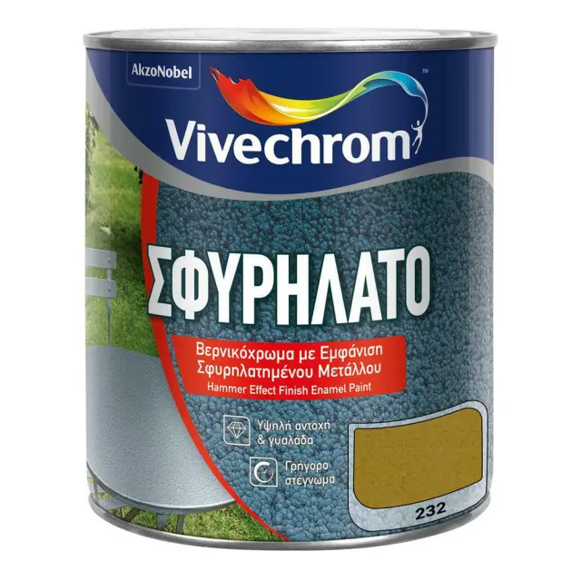Βερνικόχρωμα με Όψη Σφυρήλατου Μετάλλου 750ml VIVECHROM ΣΦΥΡΗΛΑΤΟ 232