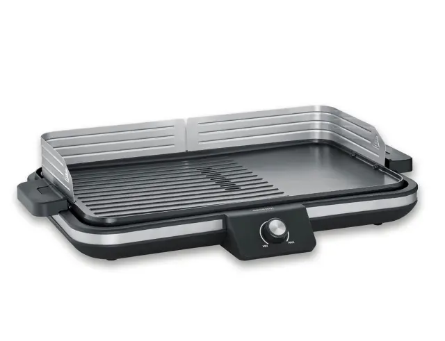 Ηλεκτρική Ψησταριά Severin 8564 με ισχύ 2300W, ρυθμιζόμενο θερμοστάτη, λεία και αυλακωτή πλάκα και επιφάνεια ψησίματος 50x30cm - Black 8564 2