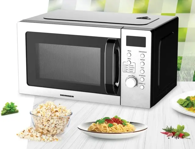 Φούρνος μικροκυμάτων Heinner HMW-D2060SS με χωρητικότητα 20L και ισχύ 700W - Inox HMW-D2060SS