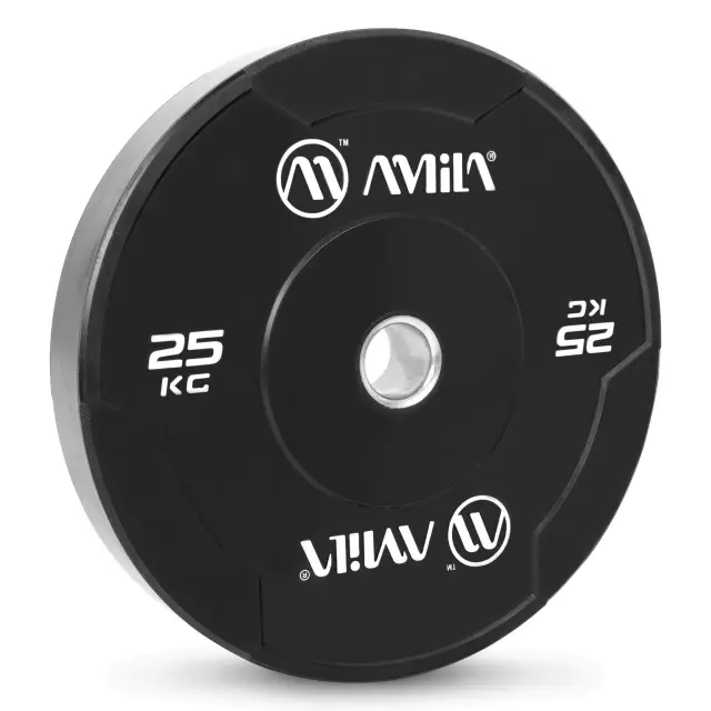 Δίσκος AMILA Black W Bumper Slim 50mm 25Kg (84845) 2