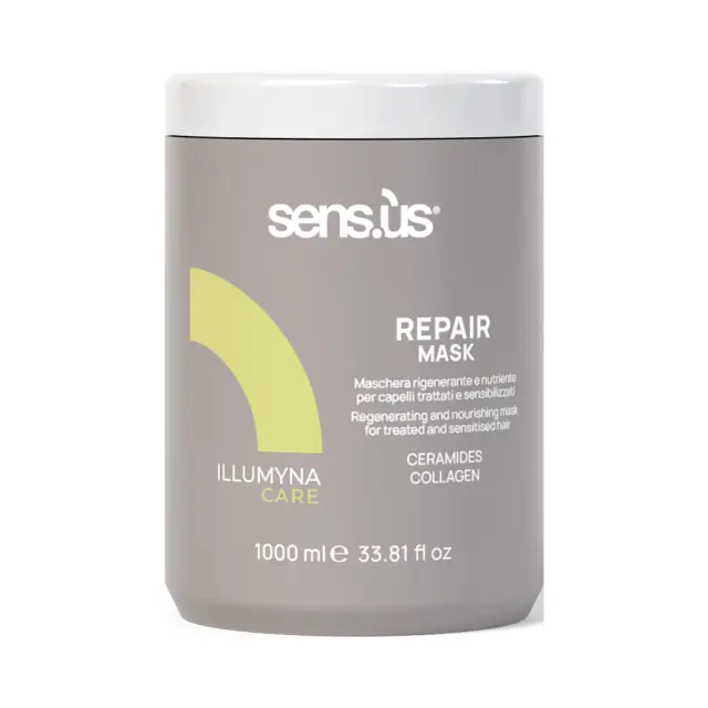 Illumyna Care Repair Mask 1000ml by Sensus - για Θρέψη και Αναδόμηση Ταλαιπωρημένων Εύθραυστων και Χημικά Επεξεργασμένων Μαλλιών