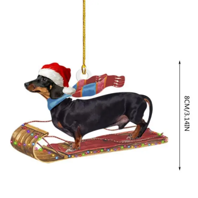 Χριστουγεννιάτικο Στολίδι Σκύλος Ράτσας Dachshund 8x5cm