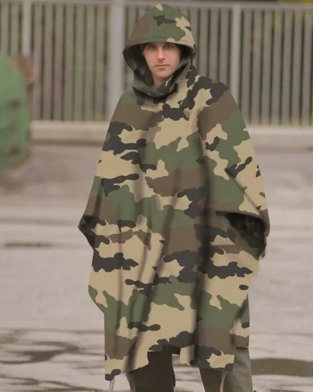 Mil-Tec CCE Camo Ripstop Wet Weather Poncho-Αδιάβροχο Πόντσο Παραλλαγής με Κουκούλα