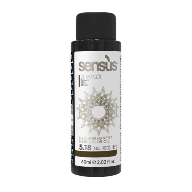 Holi-5.18 Ημι-Μόνιμη Βαφή - Light Matte Chestnut - Ανοιχτό Καστανό Ματ 60ml - Sensus