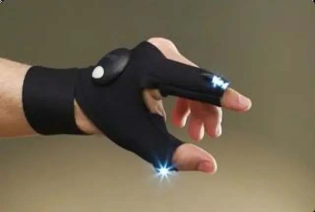 Γάντι δύο δακτύλων με δύο φακούς LED - Glove lite 2