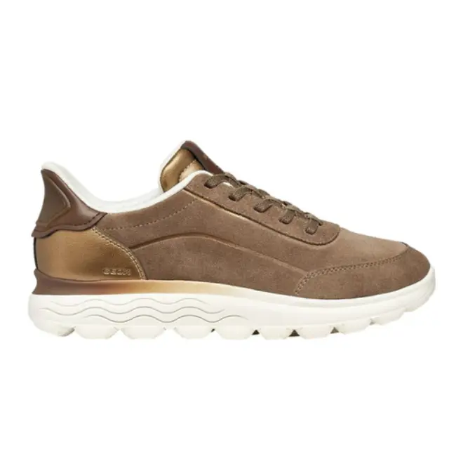 Γυναικεία Ανατομικά Δερμάτινα Sneakers Geox Spherica D657MA-022NF-C6029 Taupe Πούρο - 37