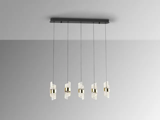 Iliada 631486 LAMP 5L Μαύρο με Χρυσό Ρυθμιζόμενο Dimmable 35W LED 3.000K 3.220 lm Μαύρο/Χρυσό 2