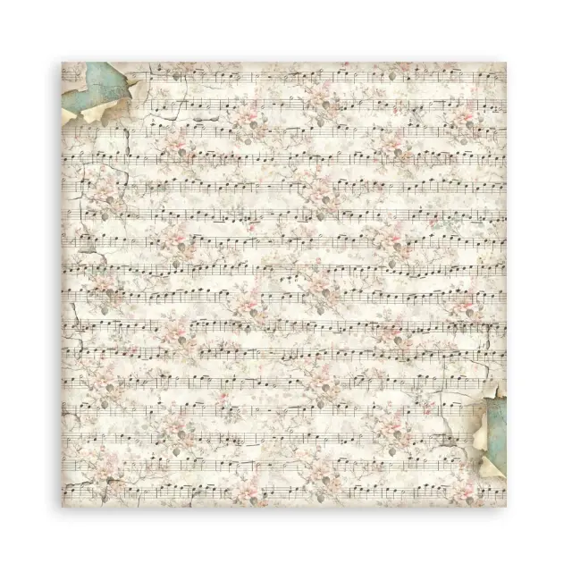 Χαρτιά scrapbooking 10τεμ, 20.3×20.3cm Stamperia, Symphony Backgrounds 2