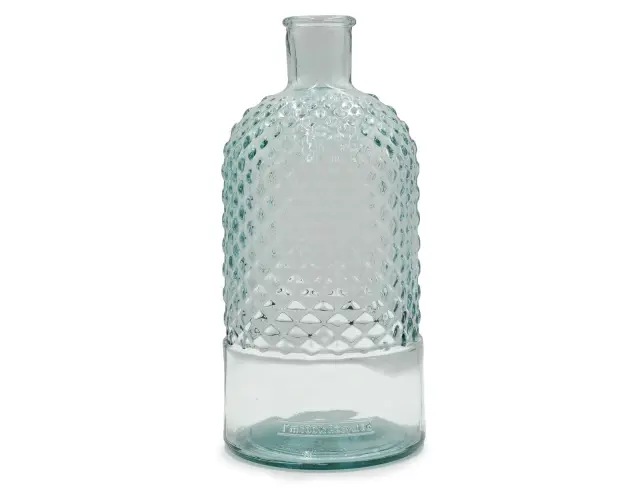 Διακοσμητικό Βάζο Glass Drops Diamante (5988) Aπό 100% ανακυκλωμένο γυαλί, Xωρητικότητας 2.5L, Διαστάσεων Ø 14 x Υ 28 cm 5988 2
