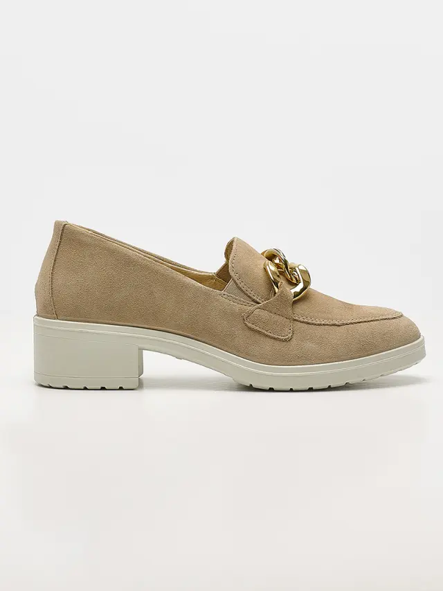 Imac Μοκασίνια-Loafers Γυναικείο δέρμα suede Μπεζ IMA/555140 AVORIO - 39 3